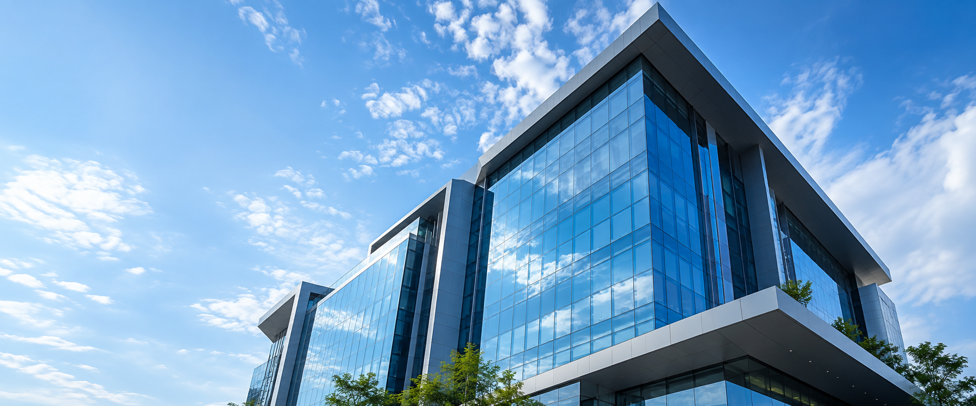 Modern glass business building