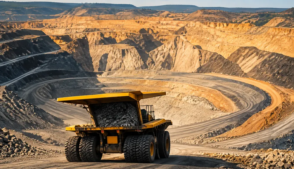 Open pit mining site